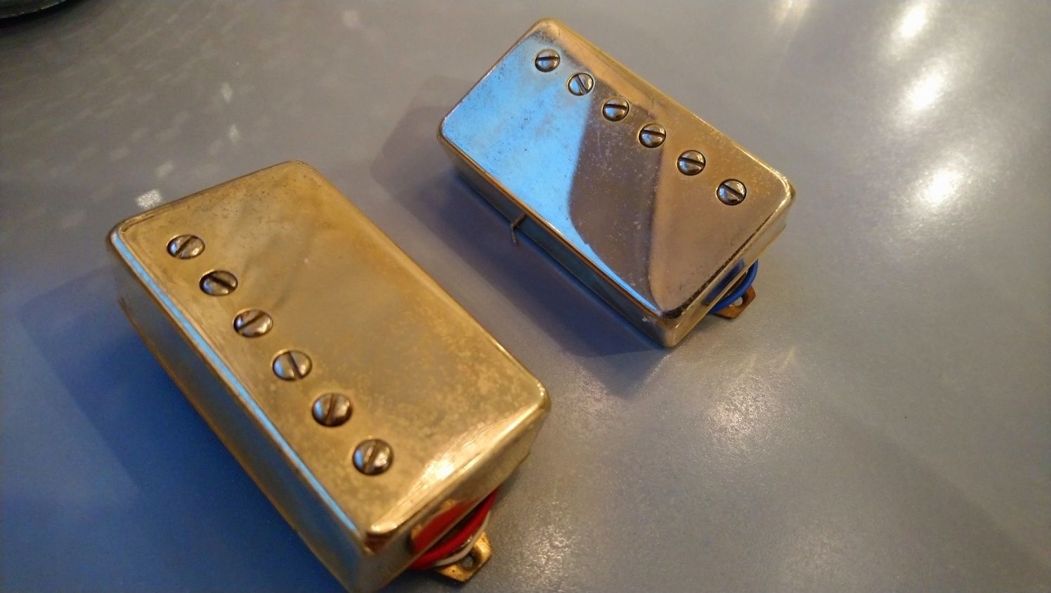 Humbuckery set. Przetworniki PAF złote