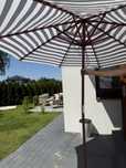Parasol ogrodowy  s260 cm czarno-biały FERENTILLO