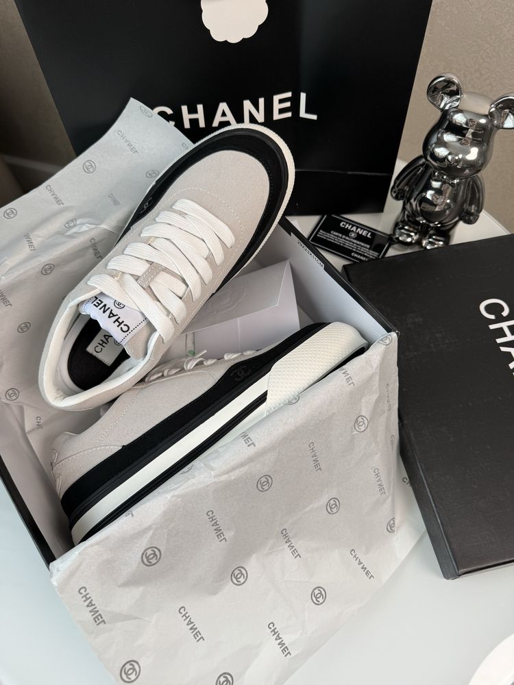 Кеди Chanel.Жіночі кеди на платформі.