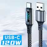 Przewód, kabel USB c, 6A i 120W, transmisja danych (480mbps) LCD