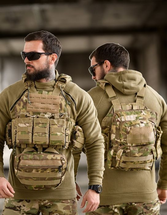 Плитоноска 4 точки скидання мультикам Single Sword DETECT