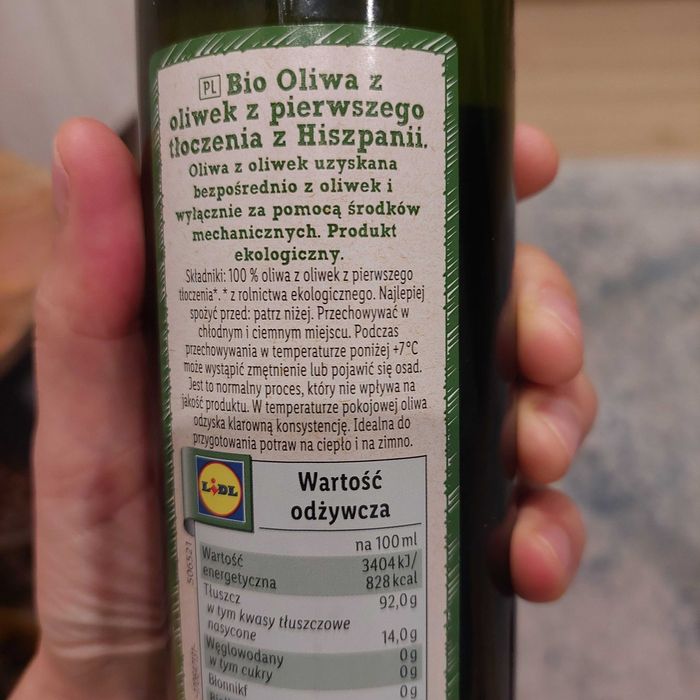 Bio oliwa z oliwek hiszpańska 500ml