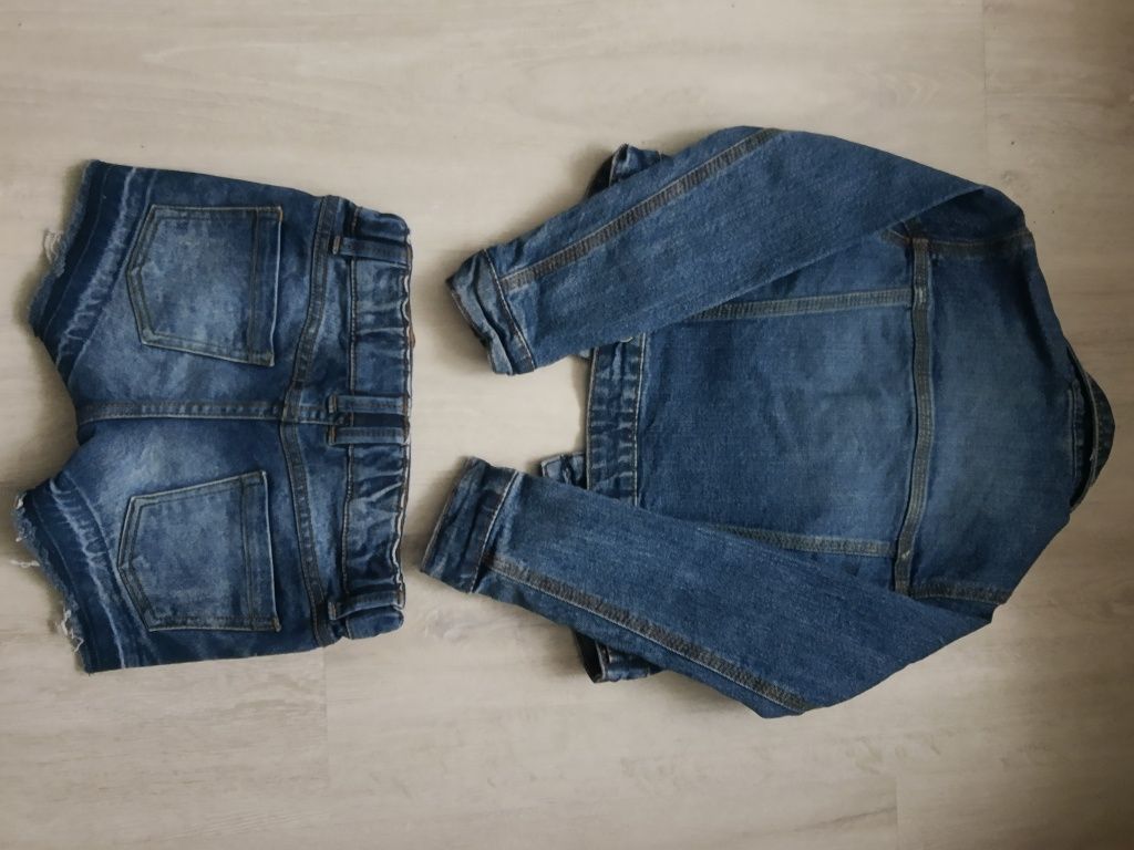 Kurtka katana jeans i spodenki rozmiar 116-128