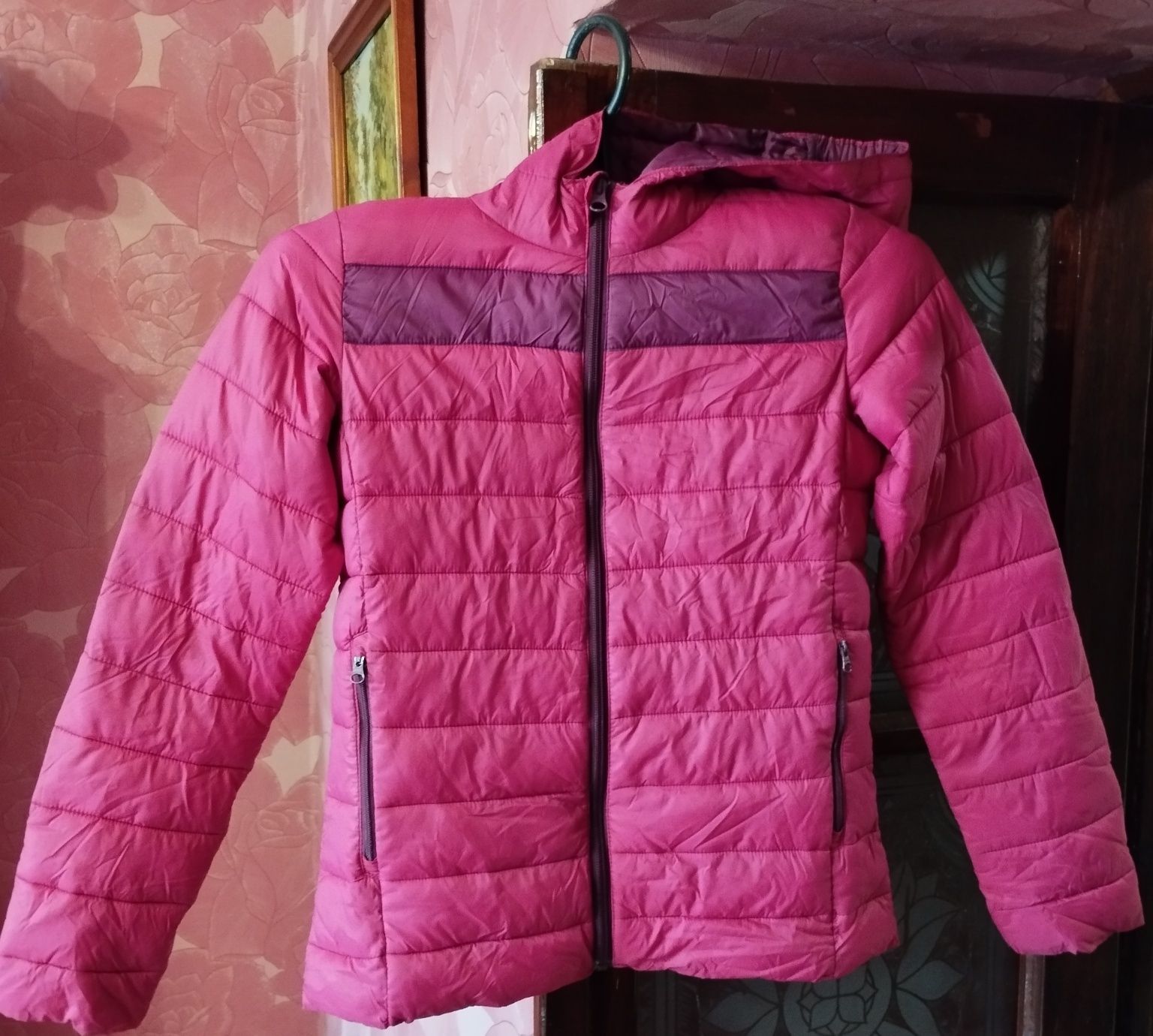 Розовая демисезонная женская куртка 158 peppers германия