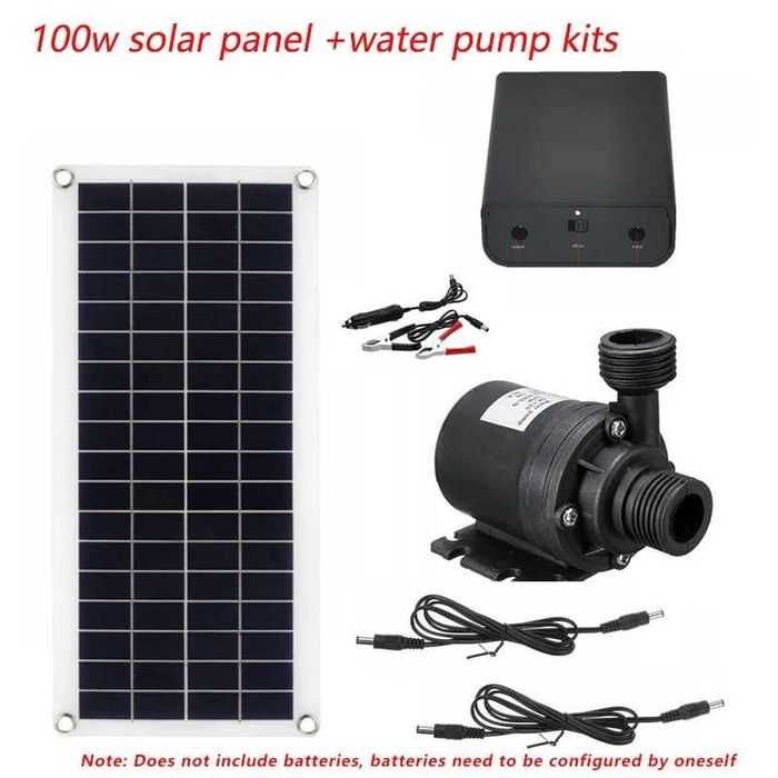 Bomba de combustível painel solar 100w  com bateria