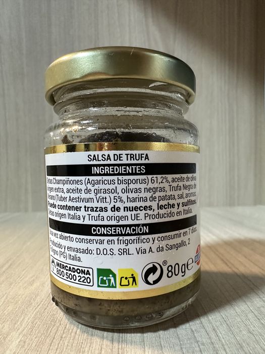 Трюфельний соус Salsa de Trufa Hacendado 80 г (Іспанія)