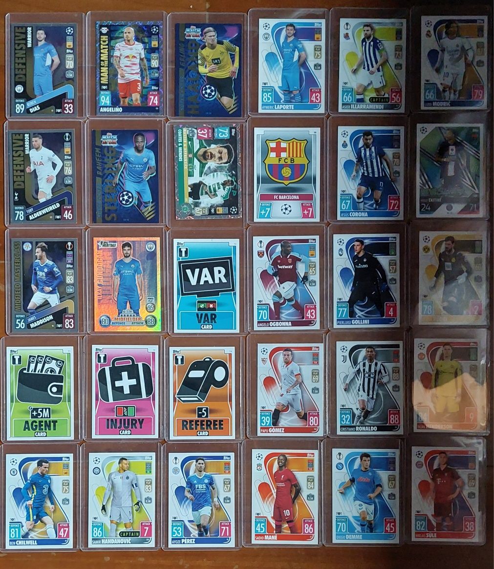 Cartas Match Attax Topps 2021 / 2022 + Película Colecionador incluída