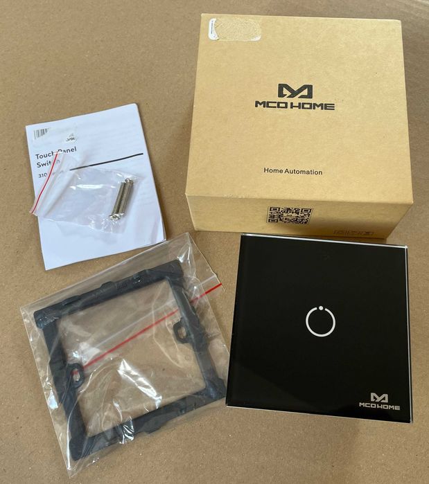 MCOHome Touch Panel Switch MH-S311, wyłącznik światła Z-wave, Czarny
