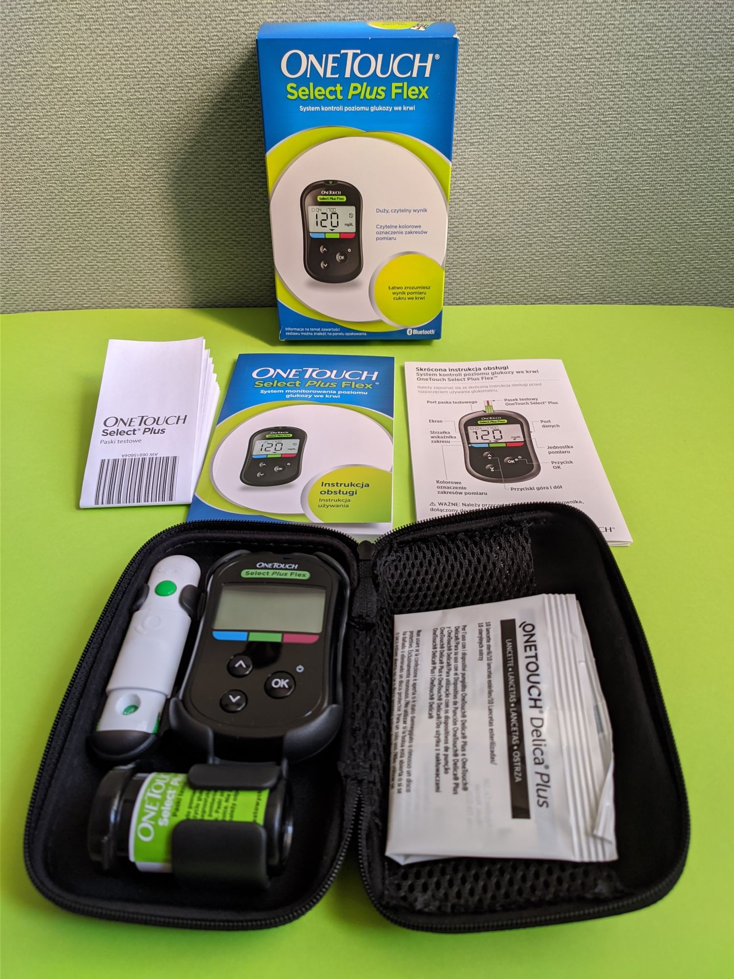 Glukometr ONE TOUCH SELECT PLUS FLEX paski i lancety