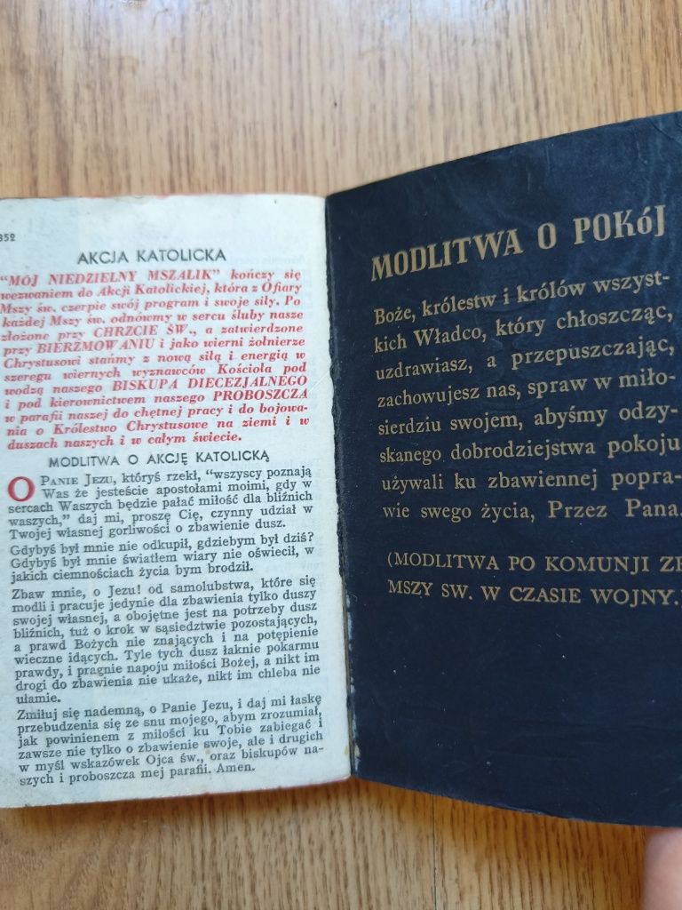 Mój Niedzielny Mszalik Ułożył Ksiądz STEDMAN Vintage Art Deco 1940r