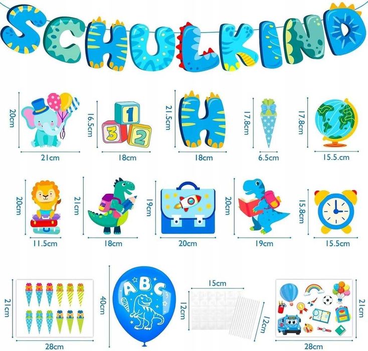 Dekoracja na rozpoczęcie szkoły BALONY OZDOBY DEKORACJE DLA DZIECI
