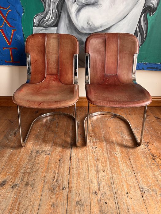 Mid century modern Willy Rizzo dla Cidue, krzesło