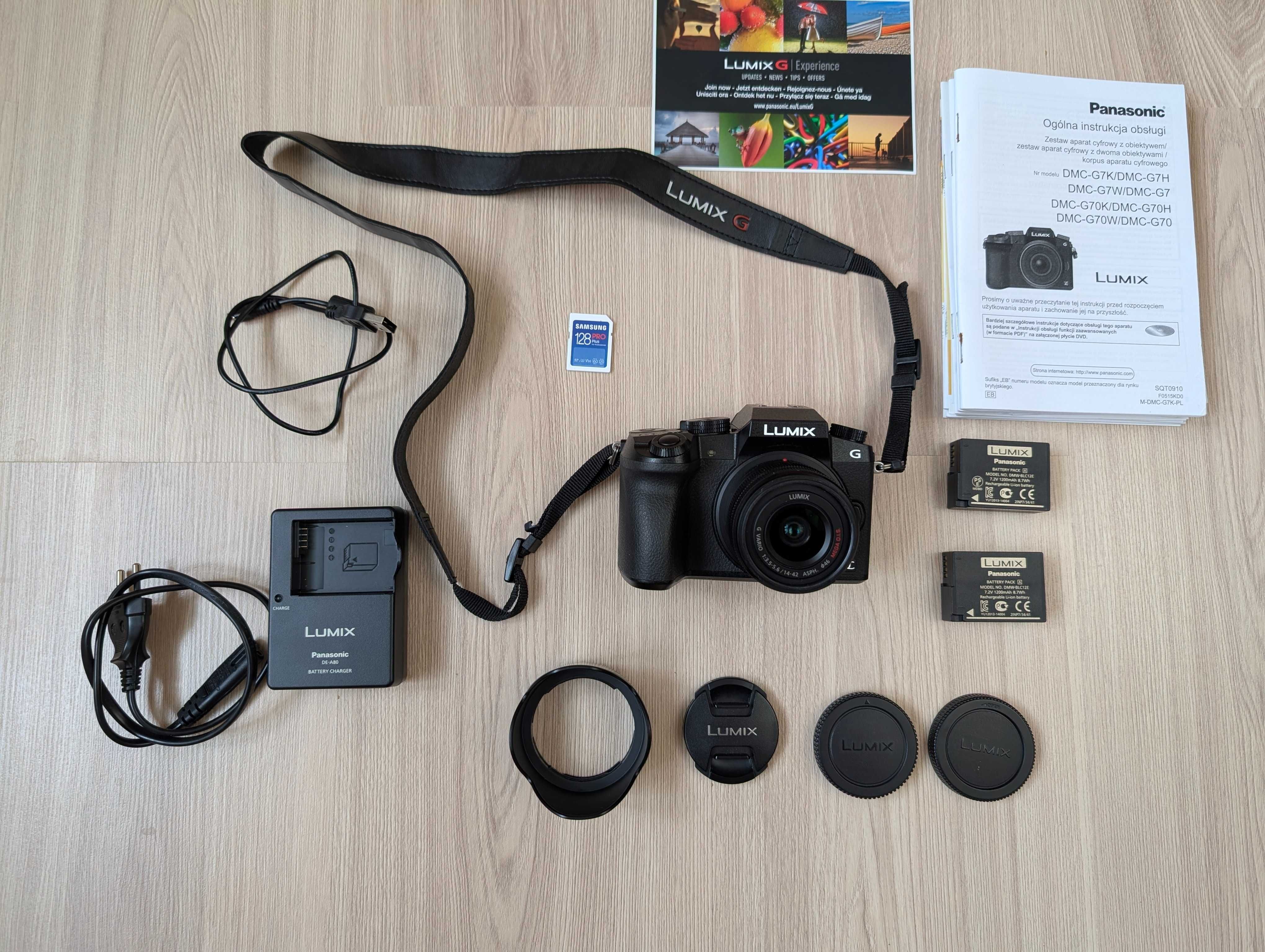 Lumix G7 Stan IGŁA (migawka 306 zdjęć) | Zestaw MAX + Grip, Mikrofon