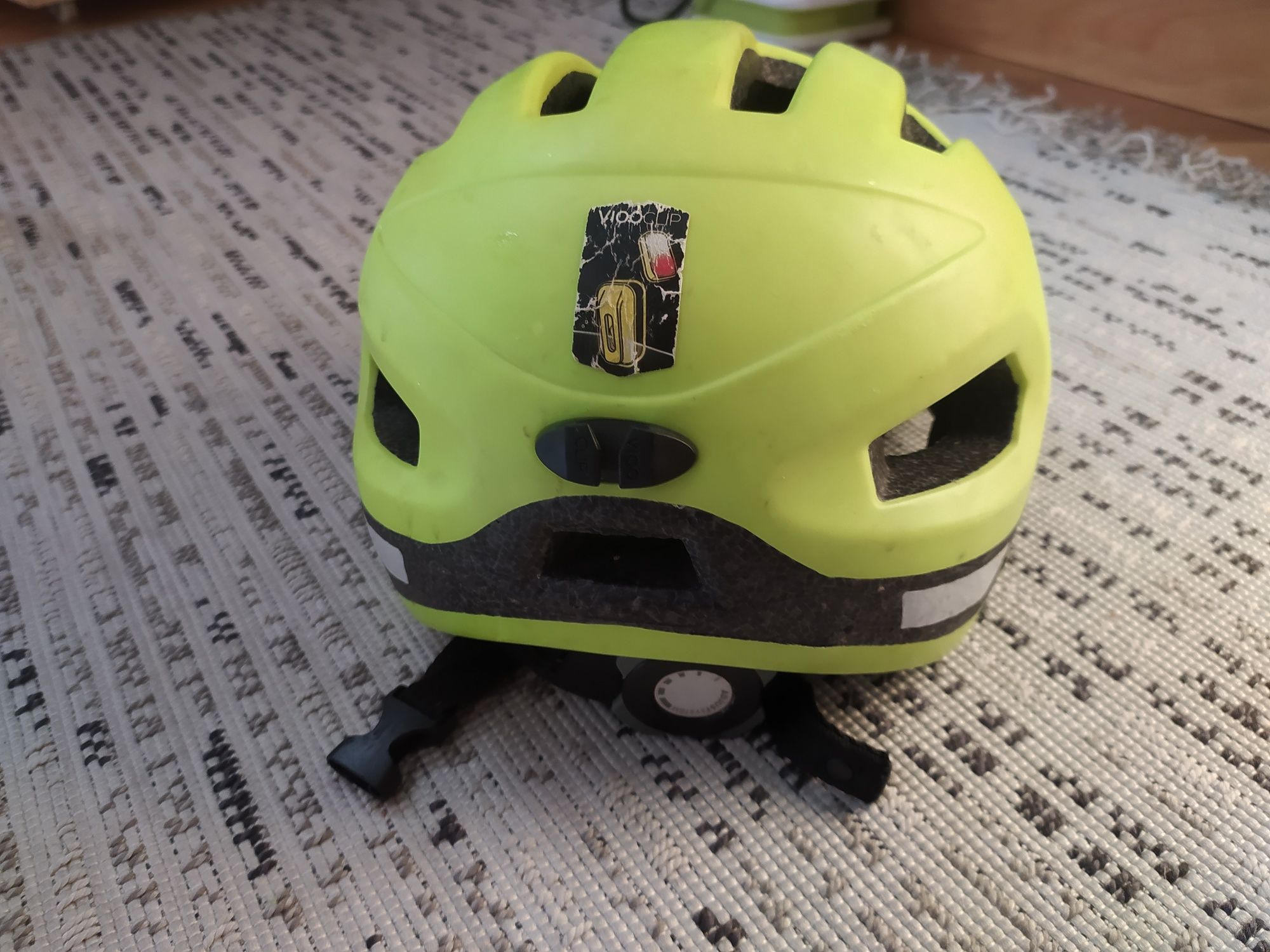 Kask rowerowy miejski btwin city bike helmet 500 yellow 53-58