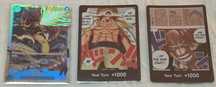 3 cartas one piece tcg kaido + 2 don