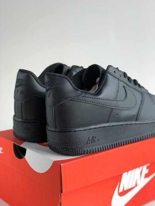 Мужские кроссовки Nike Air Force 1 "Black" low classic. Размеры 40-45