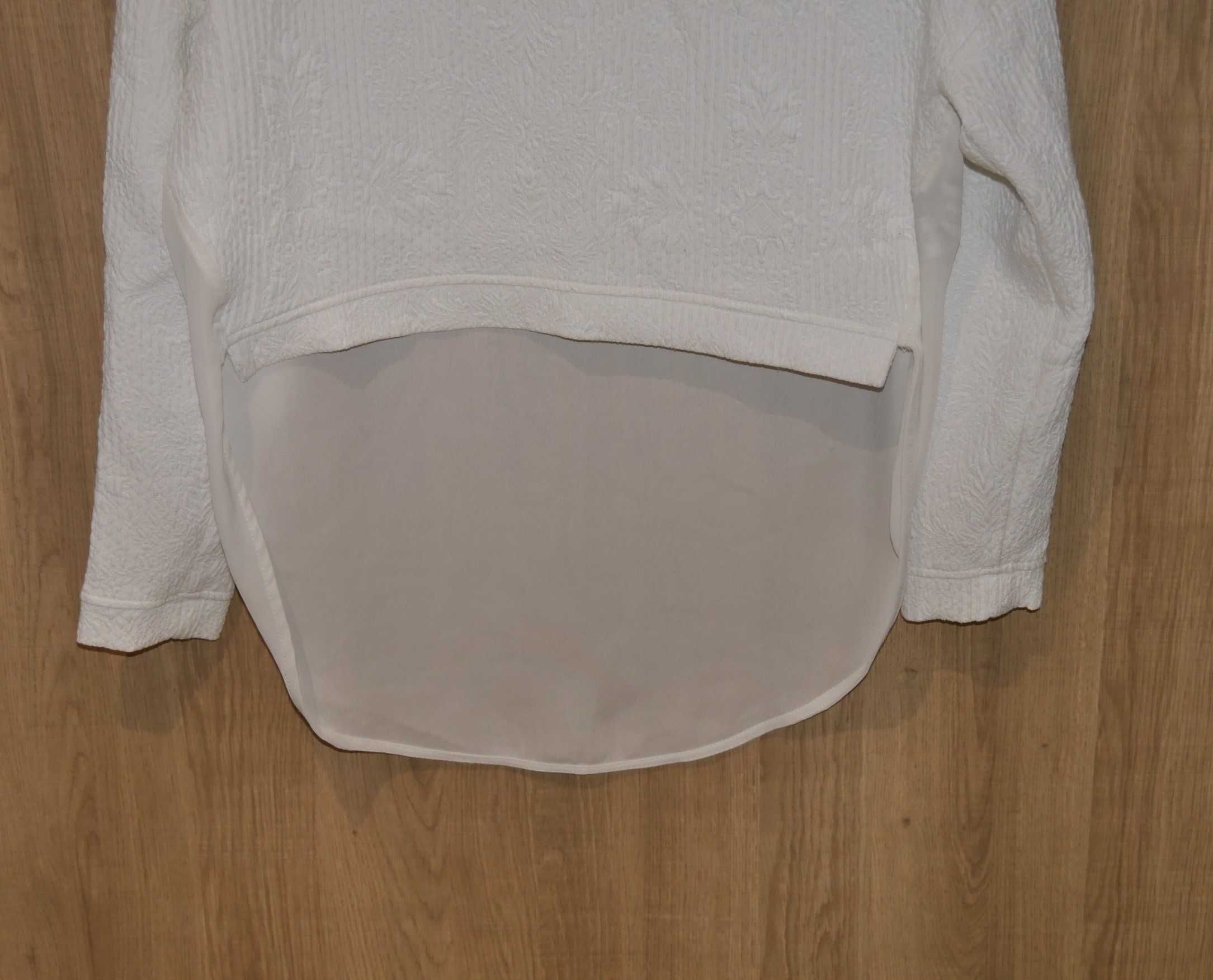 Bershka bluzeczka dłuższy tiulowy tył 36 S