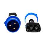 Adaptador p/ Carregador Tesla 32A Tomada Azul NOVO