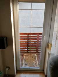 Drzwi balkonowe złoty dąb/biale
