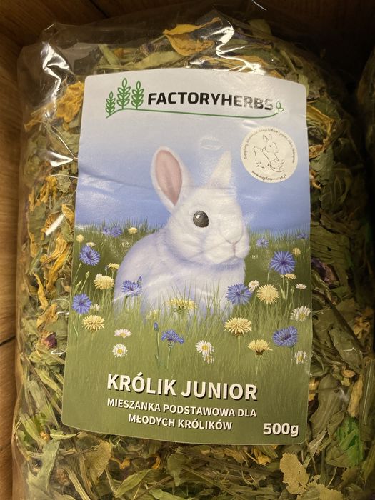 Factoryherbs zioła junior dla młodego królika 500g do 4 mc