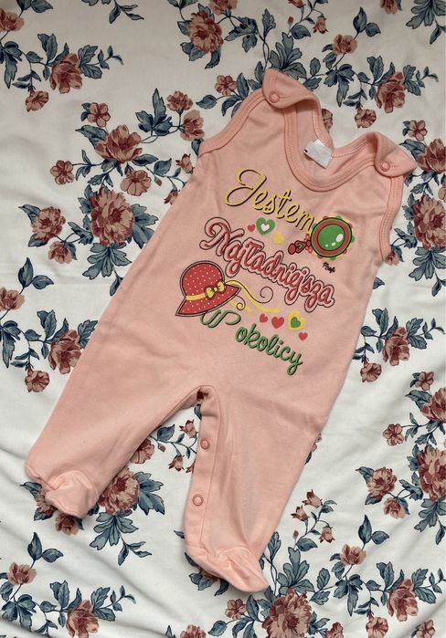 Nowe śpiochy niemowlęce, brzoskwiniowe, 56, najpiekniejsza w okolicy