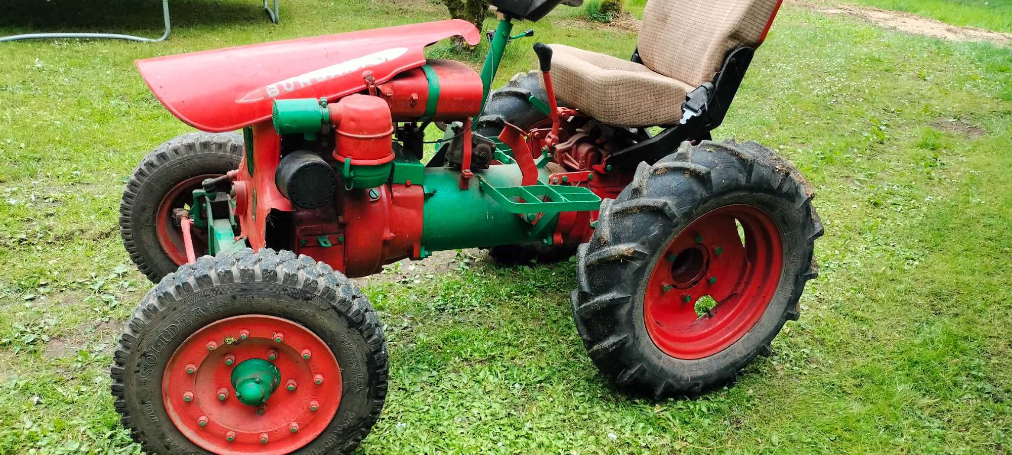 Traktorek przerobiony z bungartz jednoosiowego.Diesel.