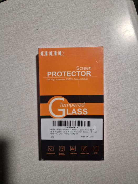 Protetor de tela de vidro temperado para iPhone 16 Pro Max