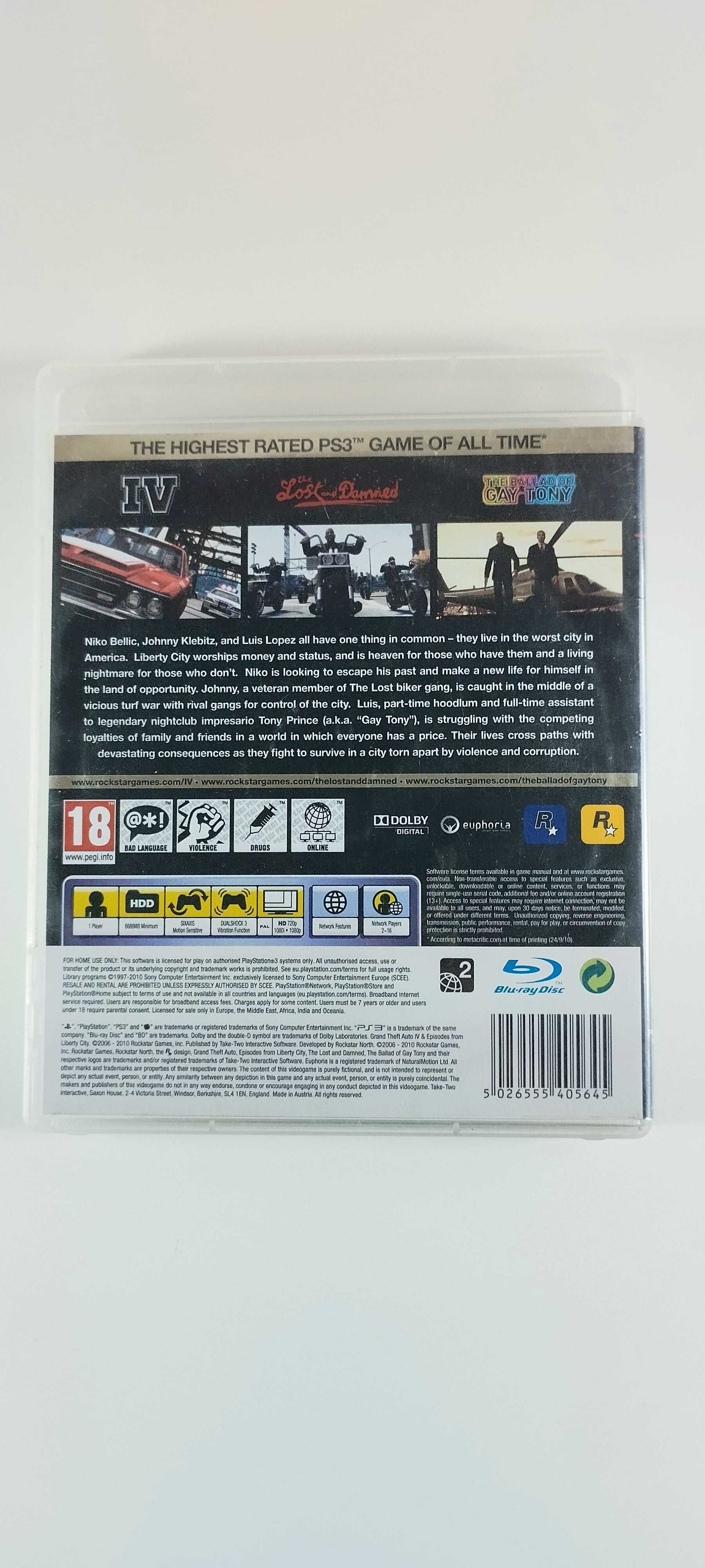 Grand Theft Auto IV & Episodes From Liberty City: Complete Edition PS3