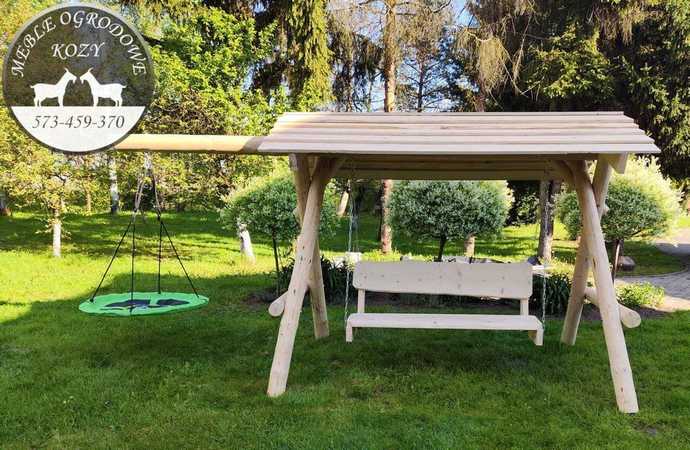 NOWE CENY! Meble ogrodowe drewniane góralskie. Lite drewno ławka stół