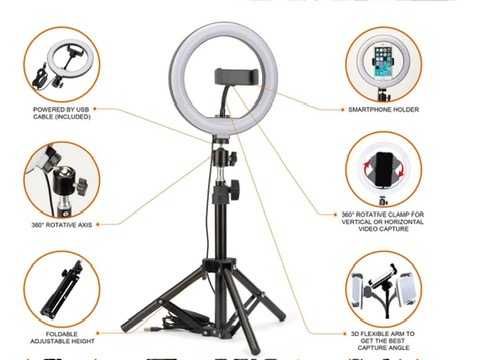 Ring Light + Fundo Verde GOODIS Video Creator Studio