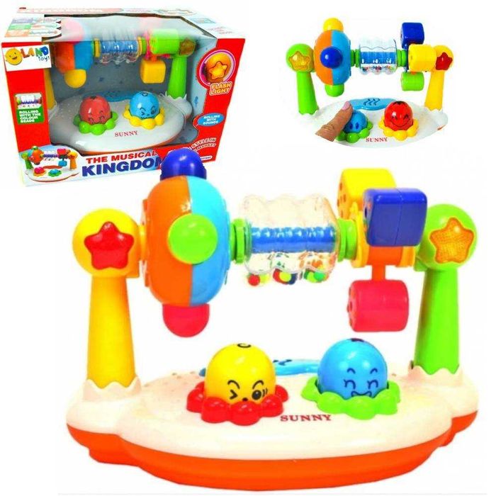 Interaktywna grzechotka muzyczne królestwo dla dzieci zabawka