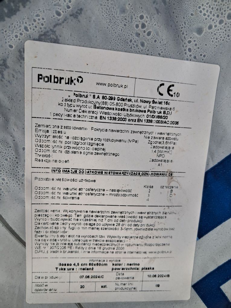 Płyta tarasowa Polbruk Bosso 60x60 nerino - dom, posesja, remont