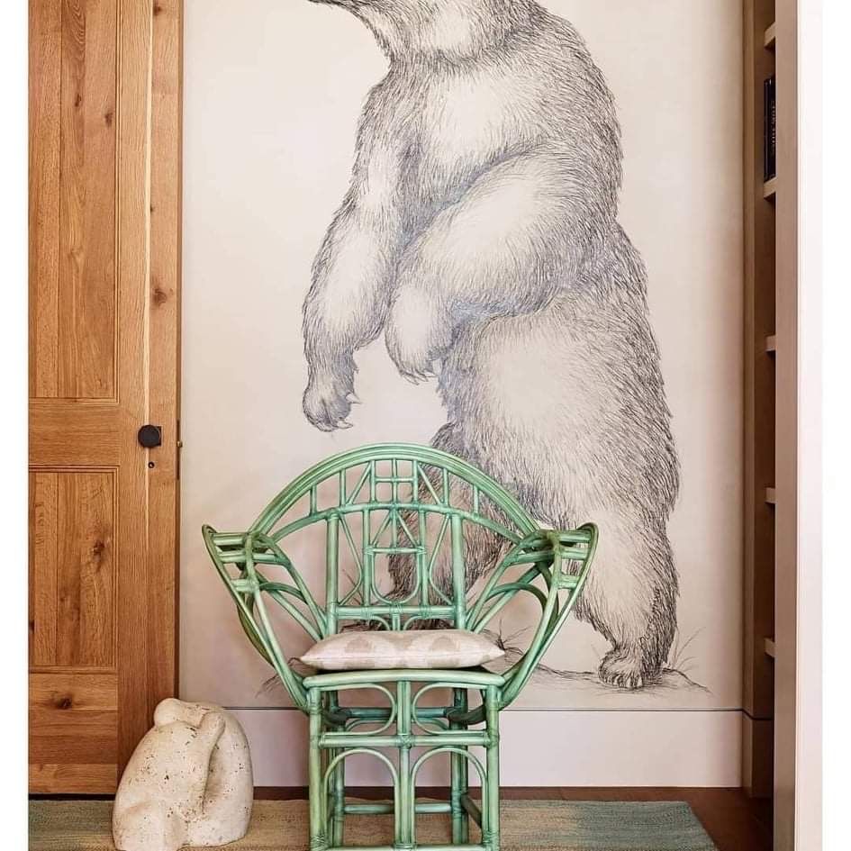 Fotel  Butterfly Unikat   projekt McGuire’a , vintage design interior