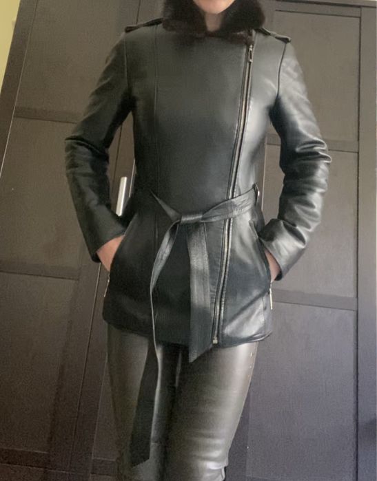 Кожаная дубленка, куртка