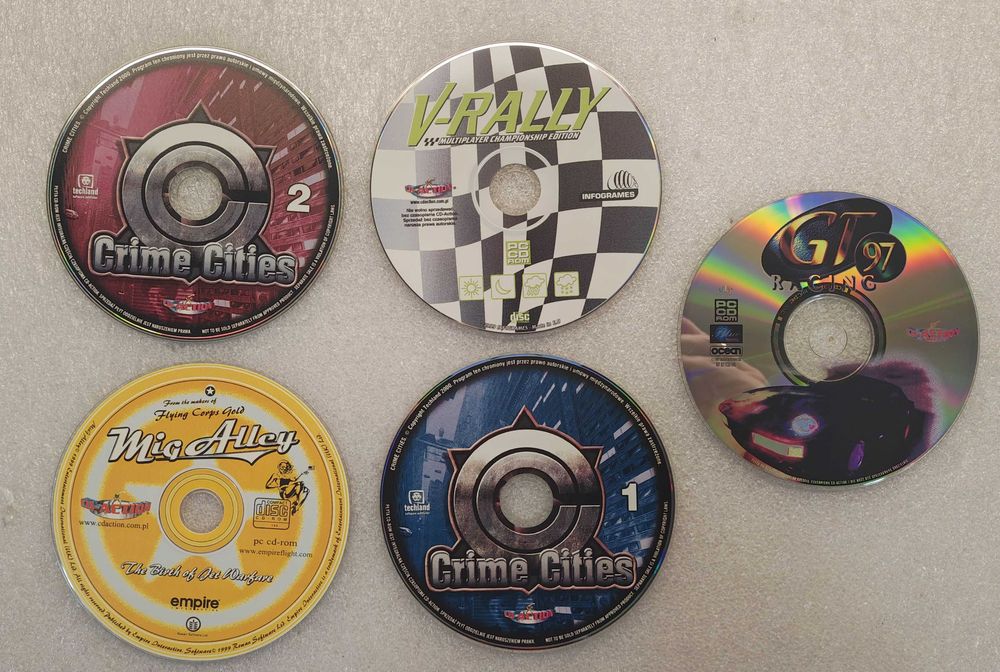 Zestaw RETRO gier PC CD Action na sztuki stan BDB! Worms Fallout inne