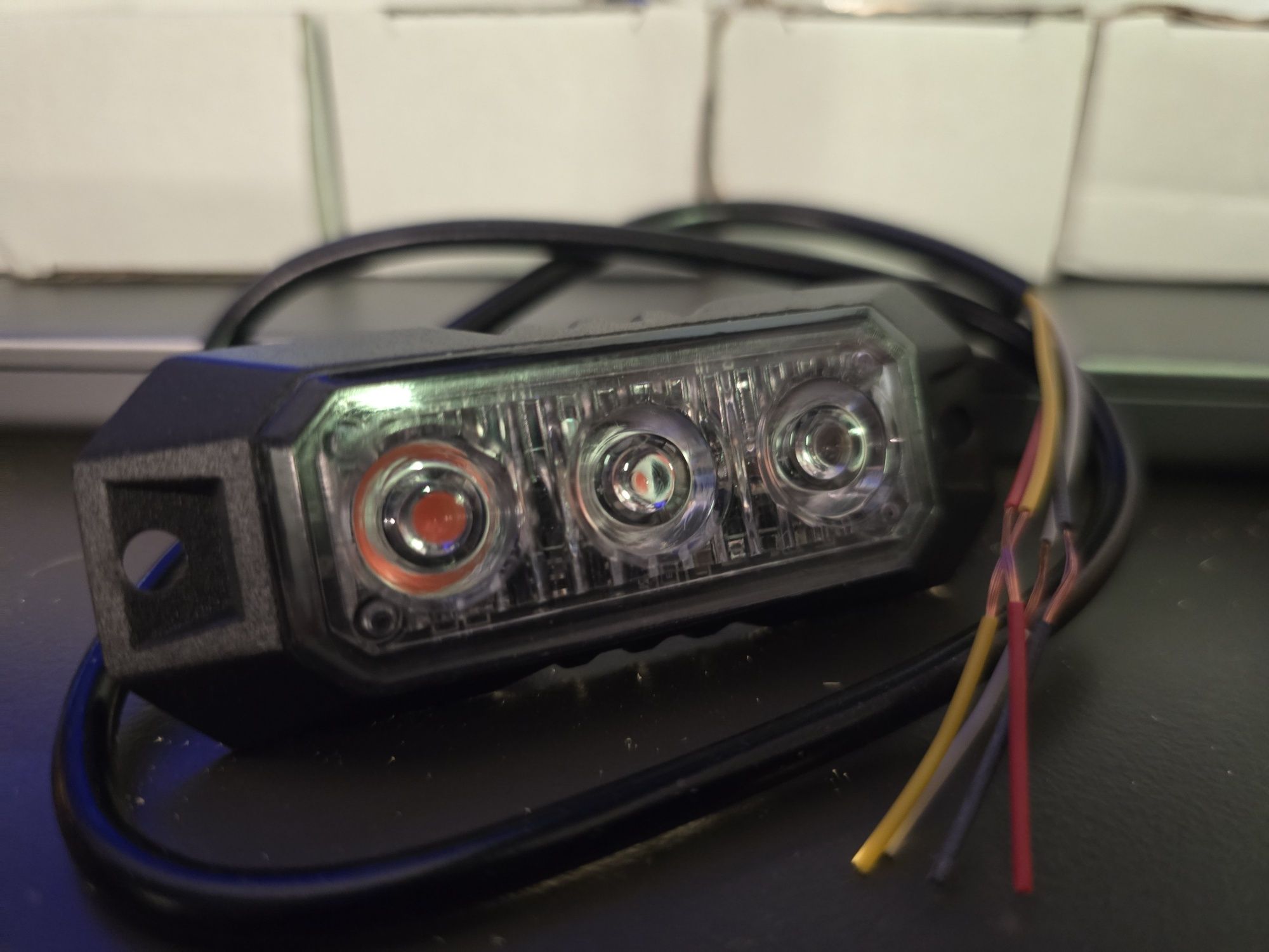 10szt Modul LED pomarańczowy 12v kogut mocny