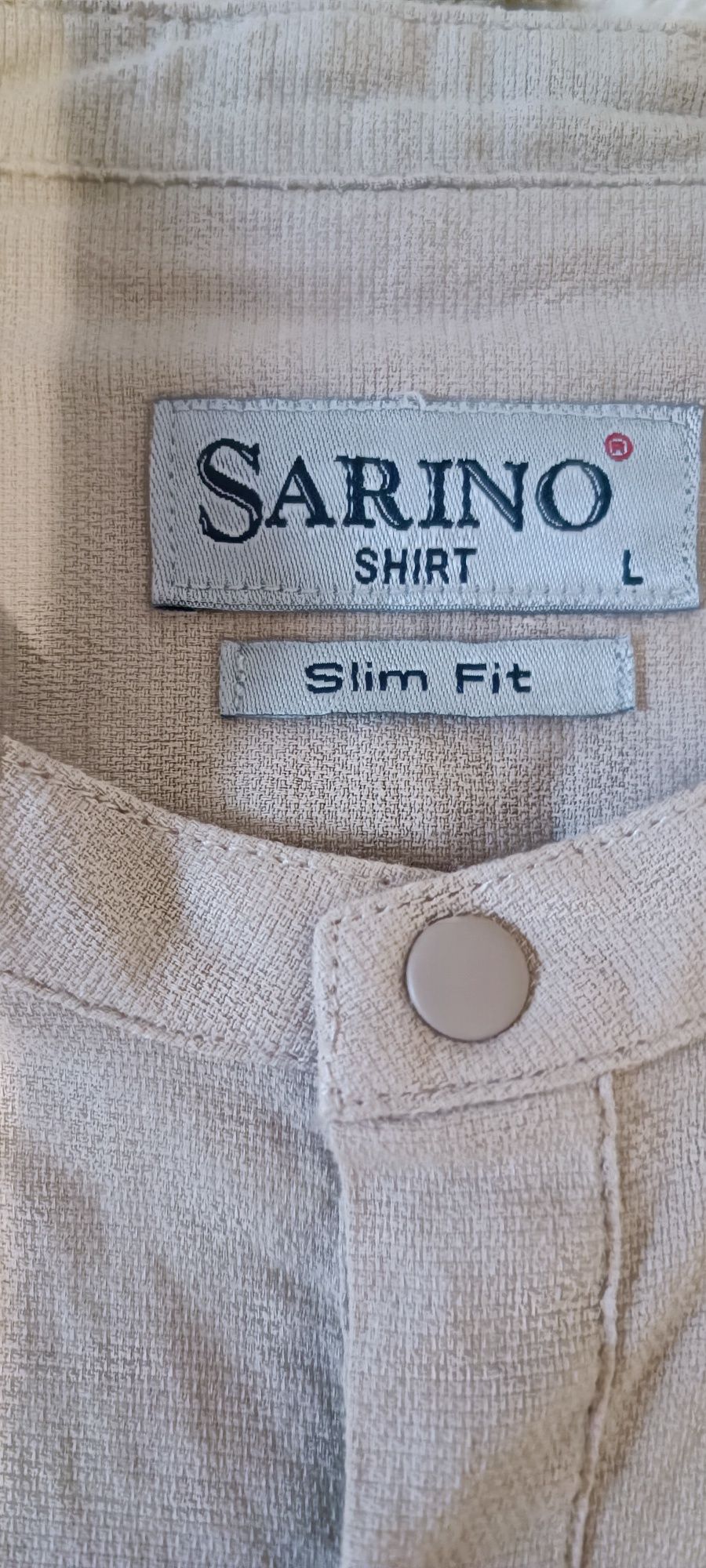 Чоловіча сорочка мужская рубашка бежевий розмір L Sarino SHIRT