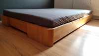 Łóżko [140x190] z litego drewna w japońskim stylu + stelaż + materac