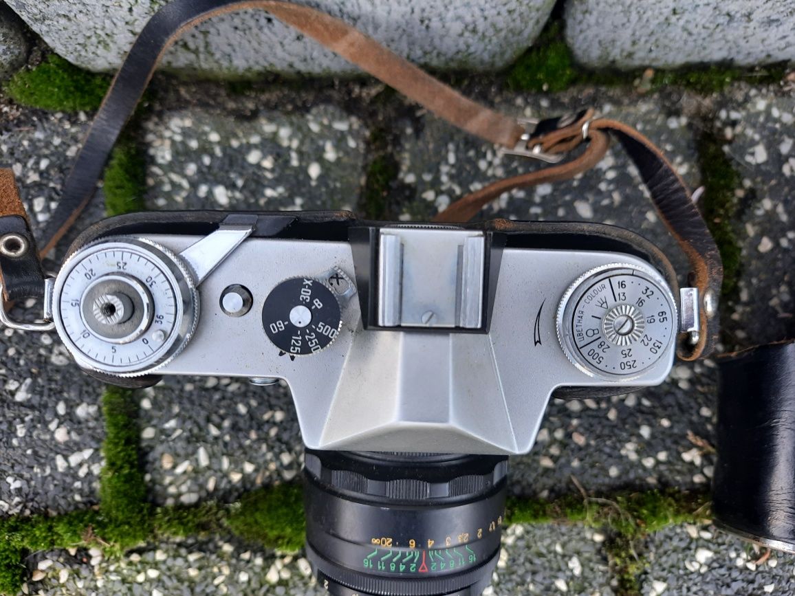 Stary aparat fotograficzny Zenit-B obiektyw PRL vintage antyk
