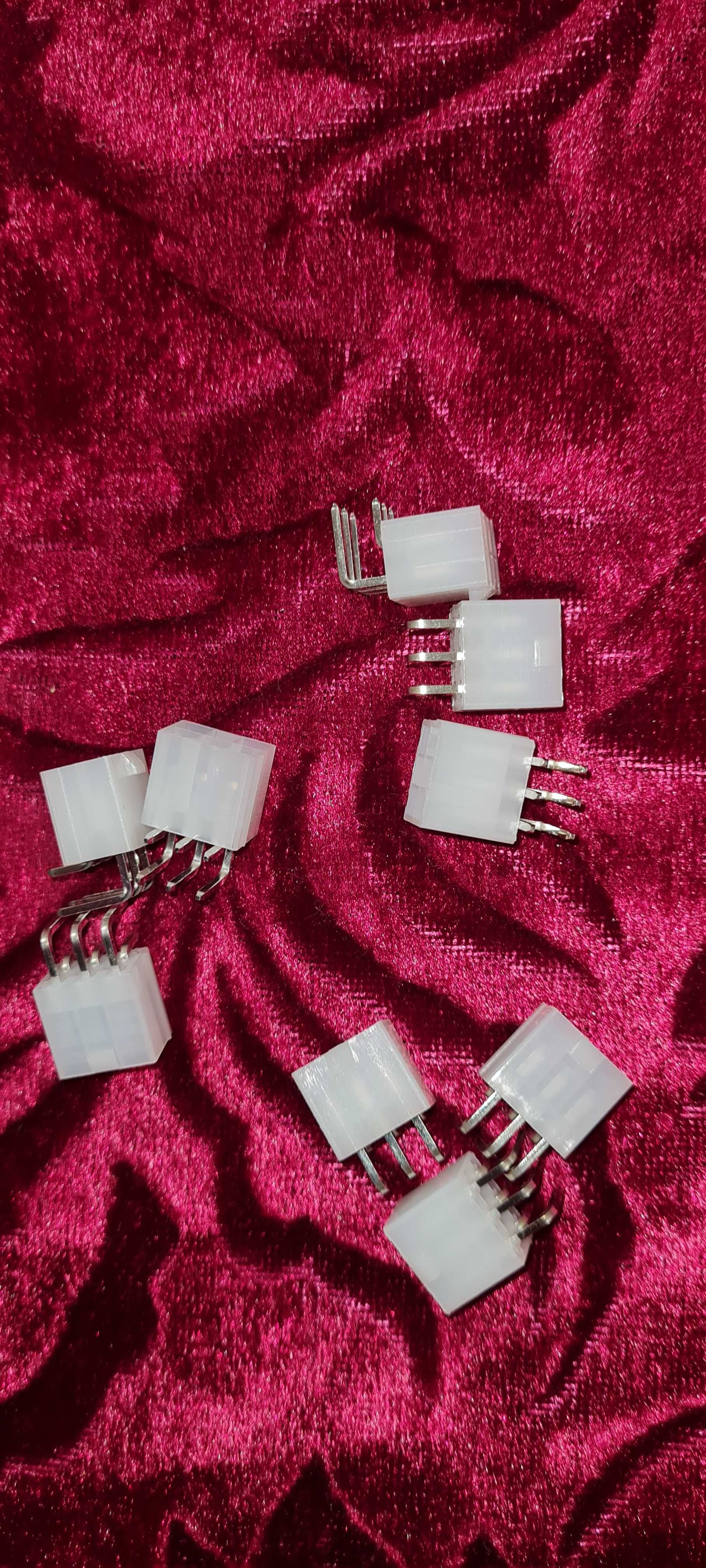 Разъем 6 pin угловая ножка для асиков видеокарт 9 шт