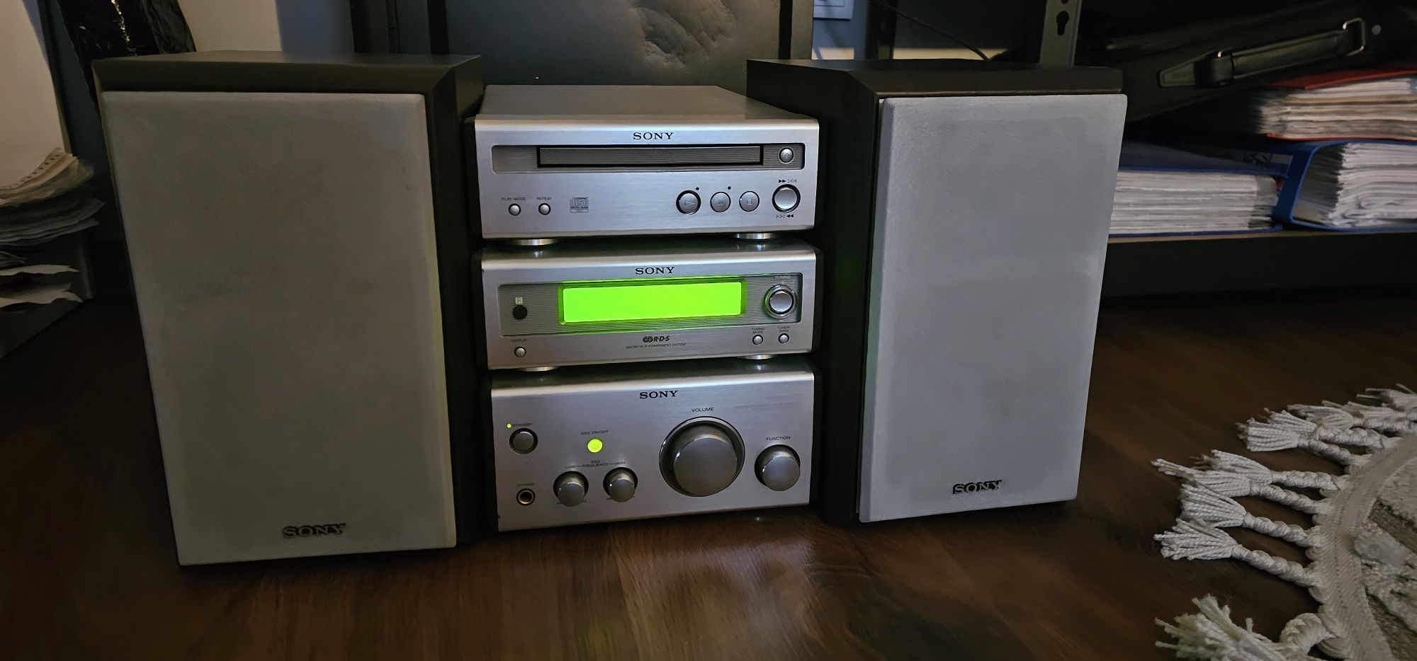 Wieża SONY TA SP55 wzmacniacz,radio,CD z pilotem