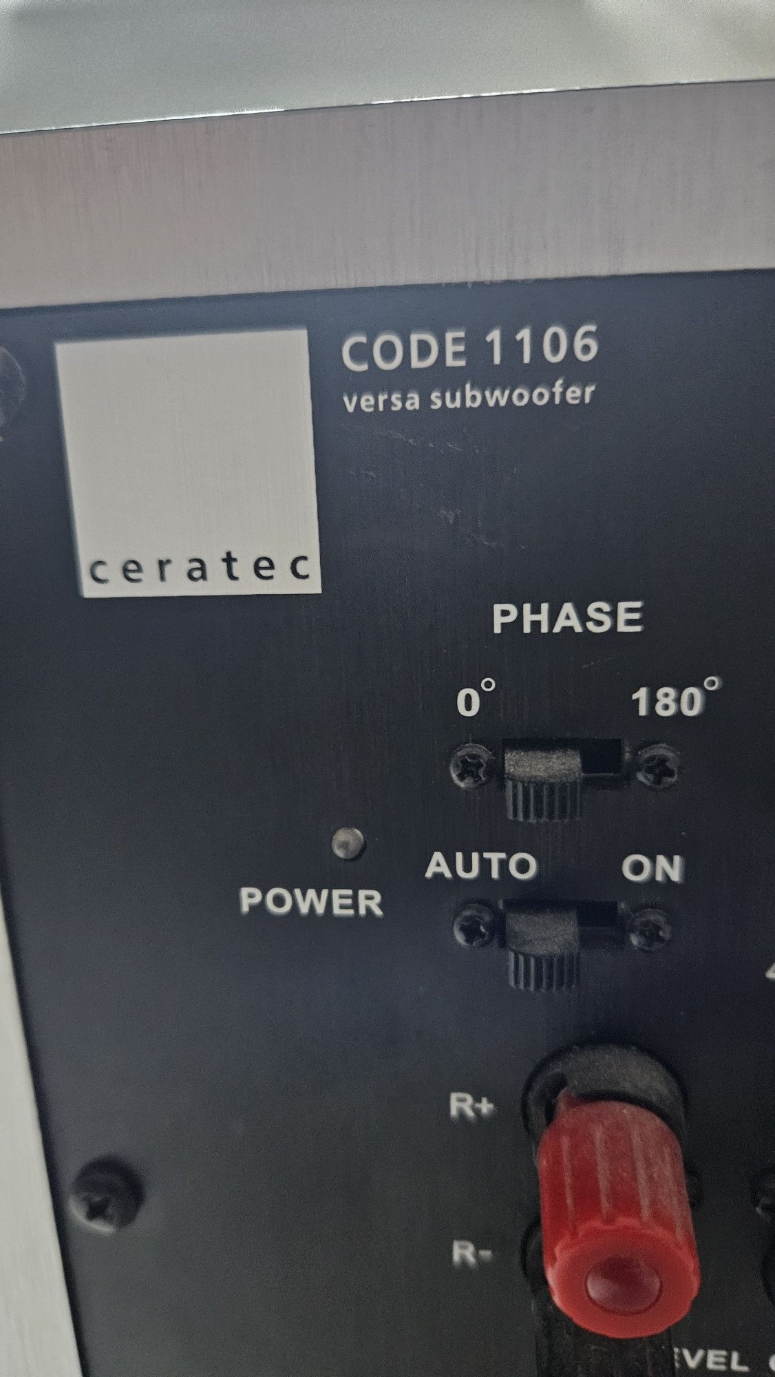 Subwoofer Ceratec Versa code 1106 Moc 120W alu szczotkowane
