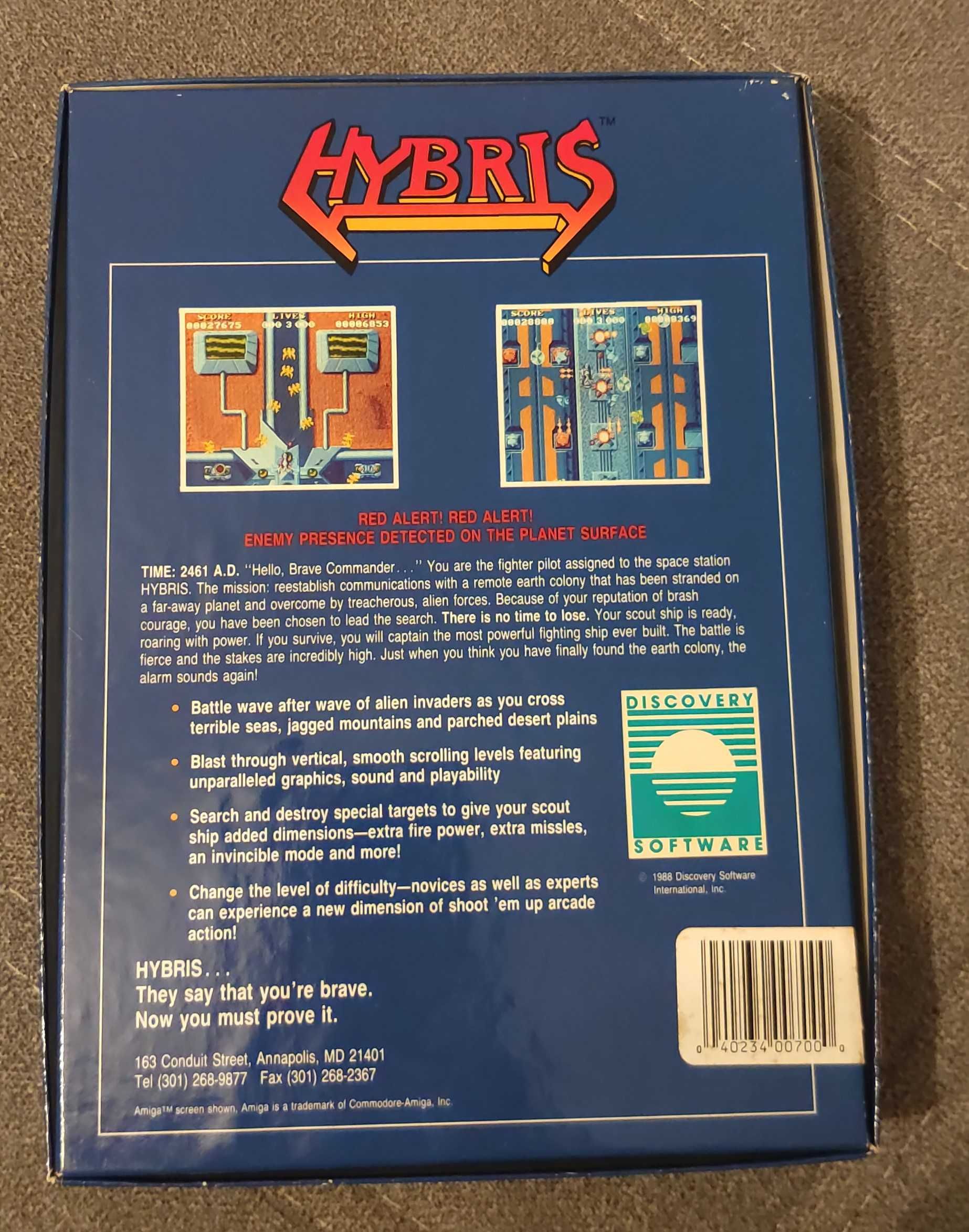 Hybris rzadka gra na komputer Amiga 500 stan doskonały