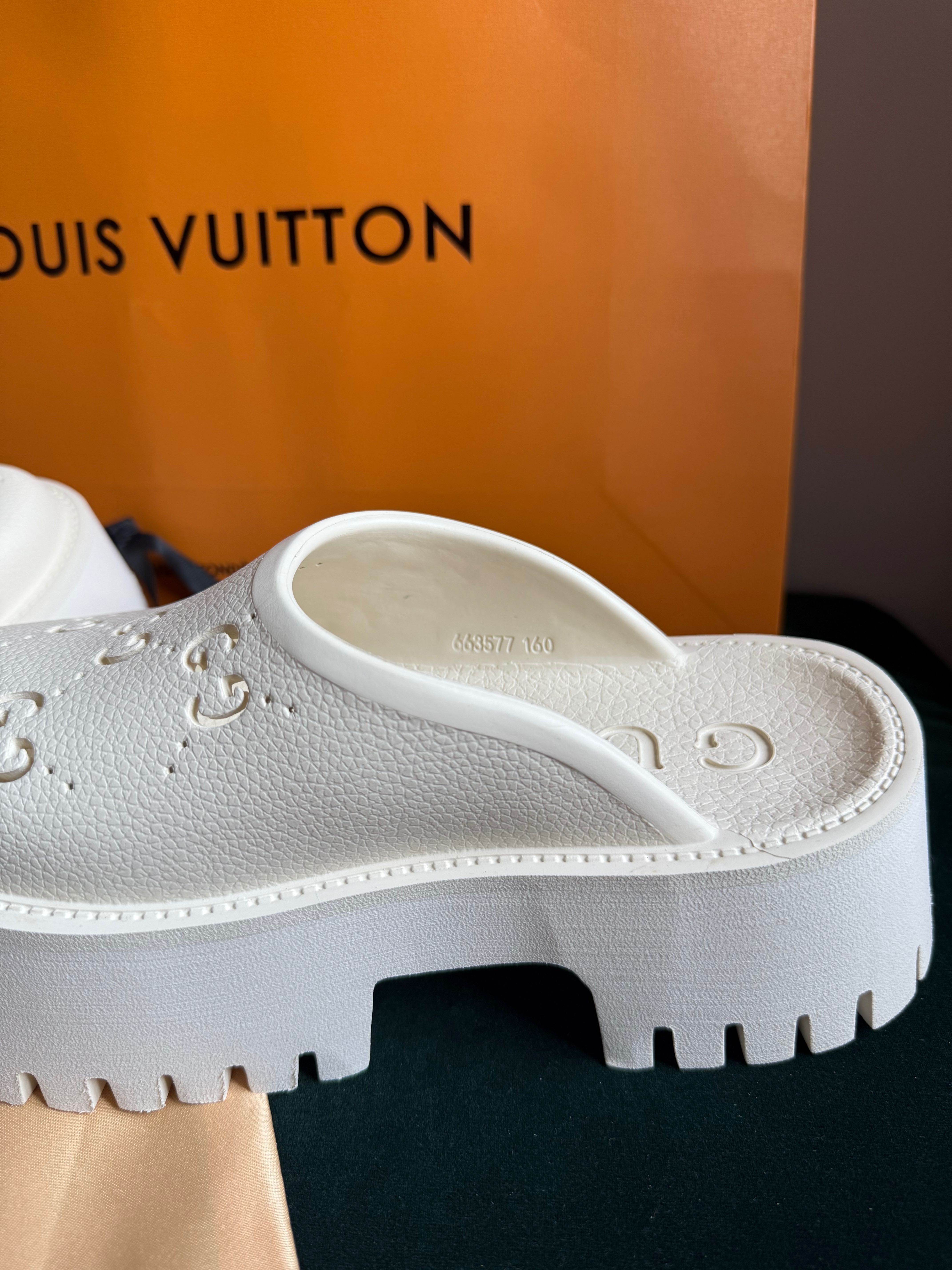 Klapki chodaki ecru białe 36 nowe Gucci