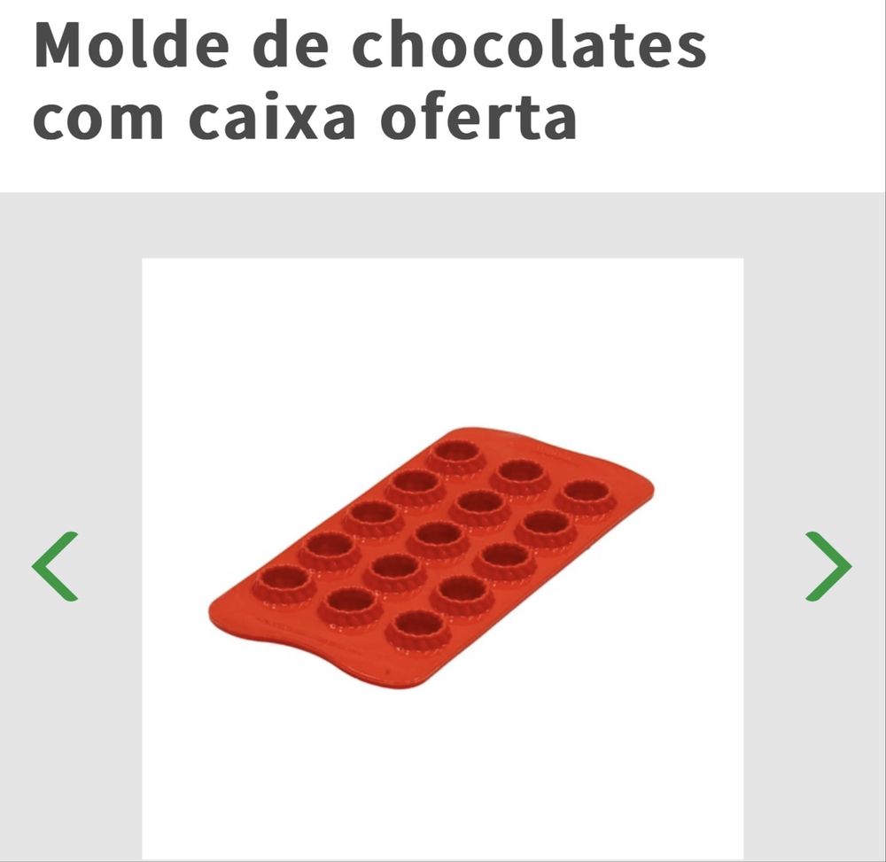 Forma de silicone NOVA para chocolates com caixa oferta