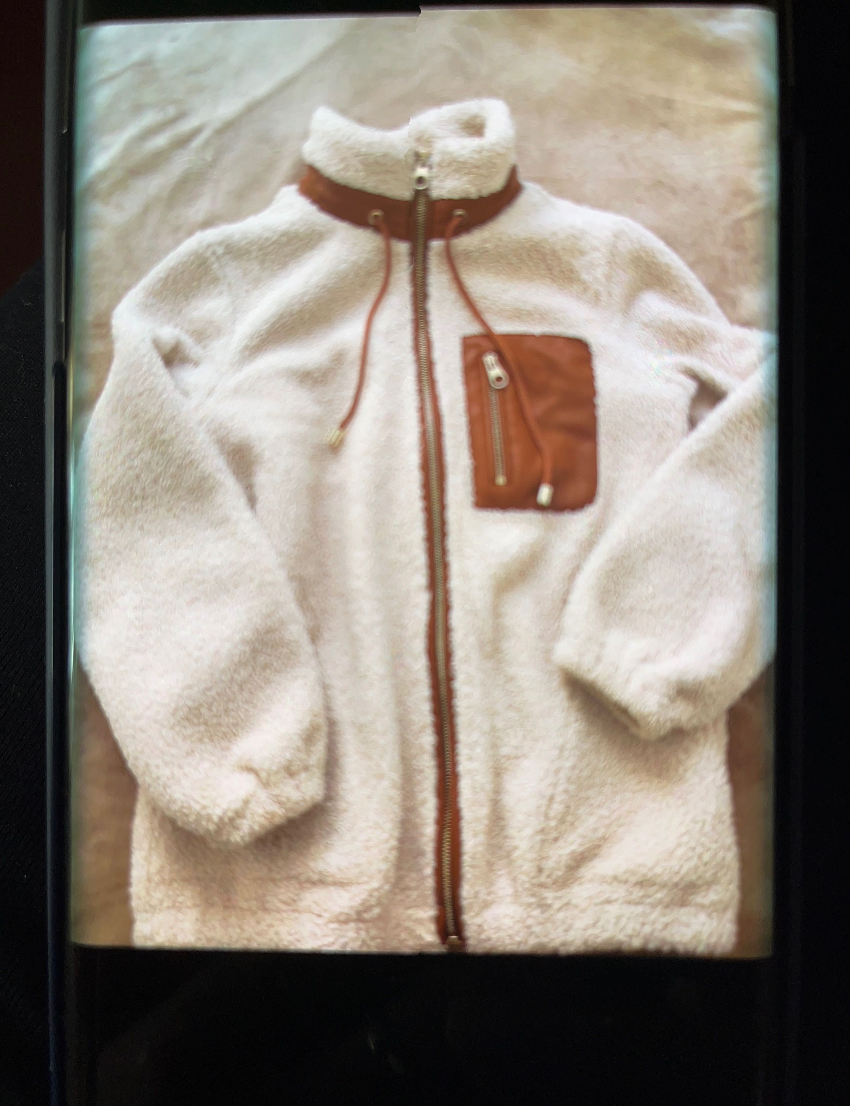 Куртка, пальто коротке Тедді на весну фірми sinsay розмір s 36р беж