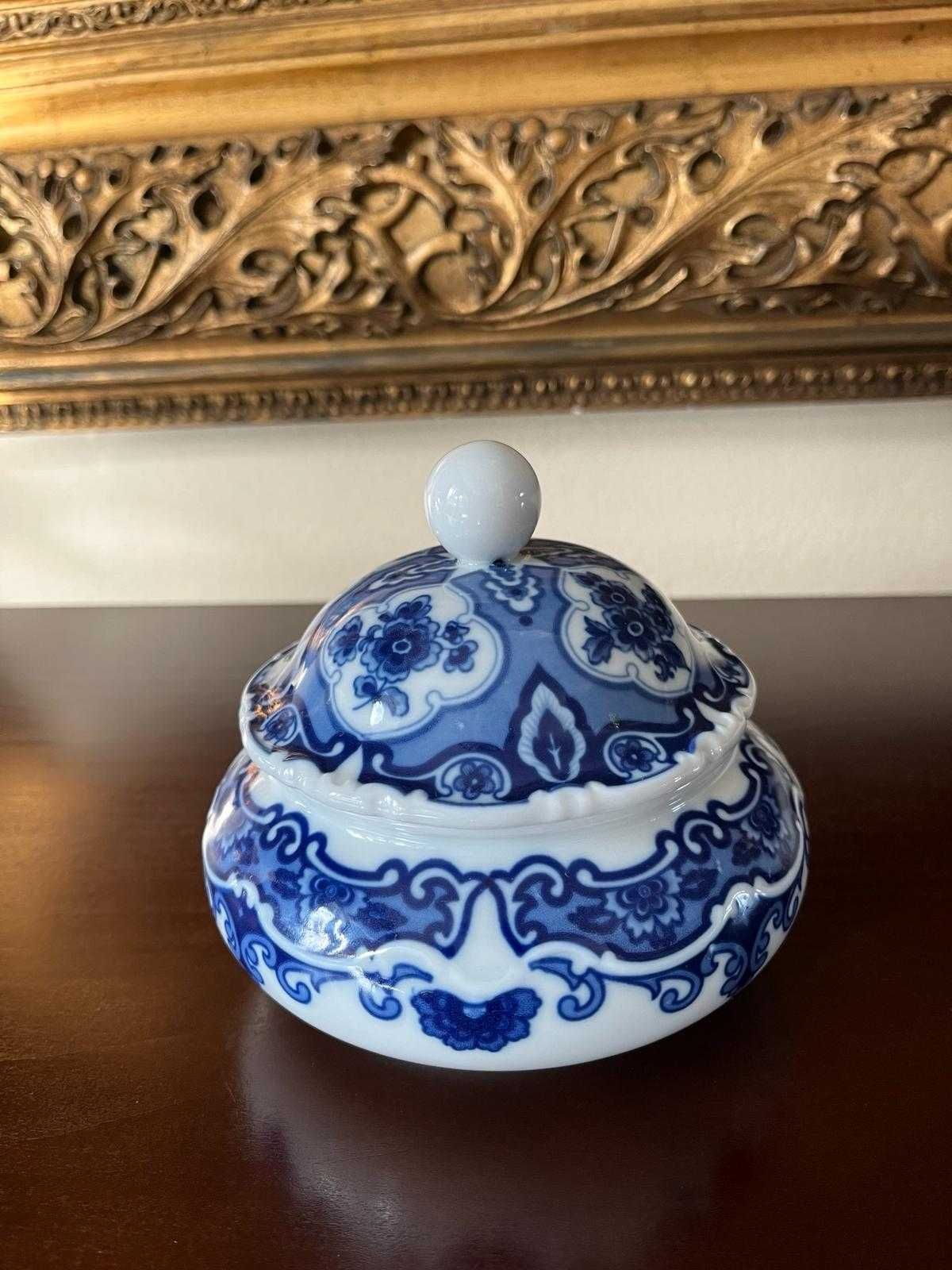HALLENDORF Echt Kobalt-1764 porcelana patera cukiernica