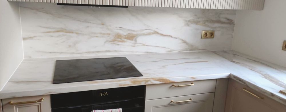 Kawałki blaty laminowane Kronospan Calacatta Ambrosio