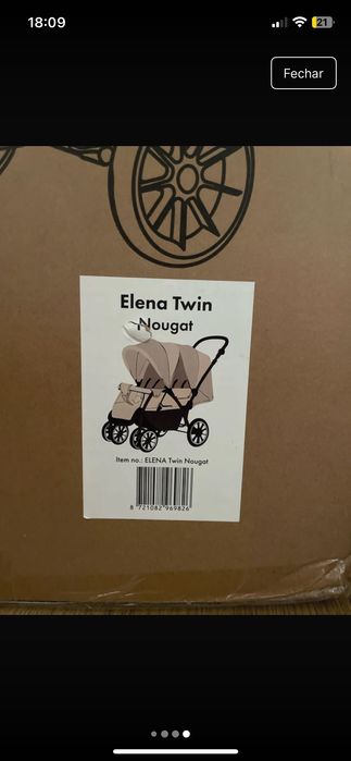 Carrinho Duplo -  Elena Duobuggy Nougat