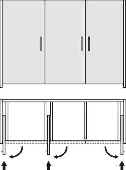 okucie do drzwi przesuwnych, Häfele Slido F-Park72 50A, komplet